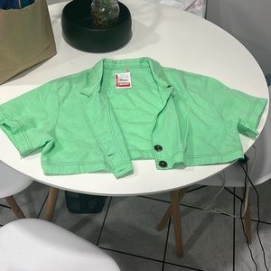 Free People Honeydew Cropped Blouse